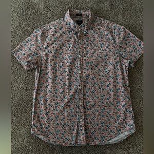 Men’s J. Crew Flex Washed Multi-Colored Flowers Button-Up